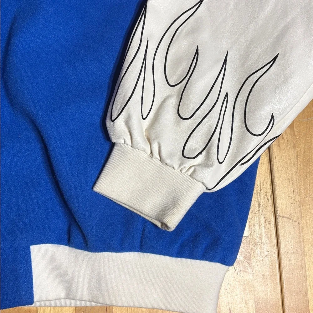Aelfric Eden Focus Storm Blue and White Varsity Jacket - Picture 2 of 9